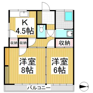 ライフハイツ【2階】の間取り