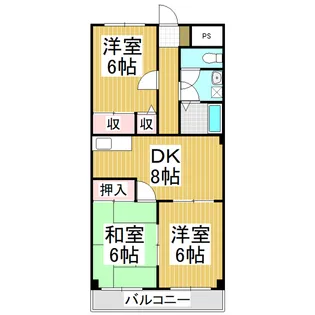 平林ピアⅡ【3階】の間取り