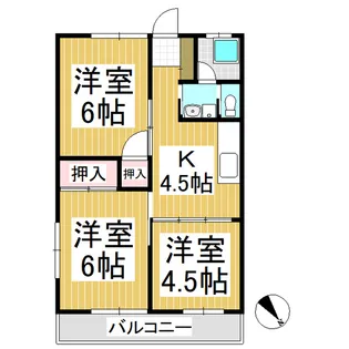 和合ハイツ【1階】の間取り