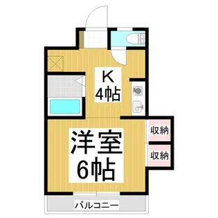 上松ハイツ一ノ瀬【2階】の間取り