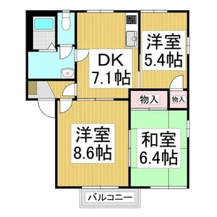 フレグランス恵E棟【1階】の間取り