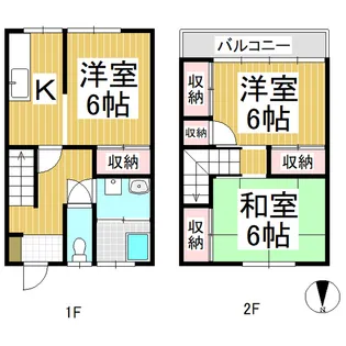 ハイツ岩村【1階】の間取り