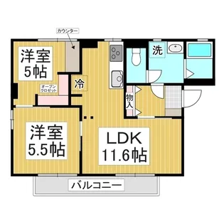 クレセントⅠ【2階】の間取り