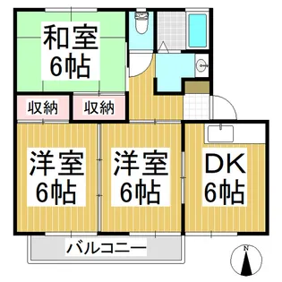 エレガントタウン上松 B棟【1階】の間取り