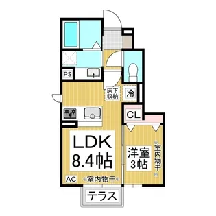 ピースヒルズ【1階】の間取り