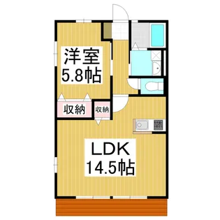 レトアJX中御所【1階】の間取り