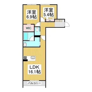 シャーメゾン妻科の杜【2階】の間取り