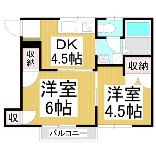 コーポ岡田 A棟【2階】の間取り
