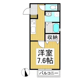 ハイムメゾンLS三輪 B棟【2階】の間取り