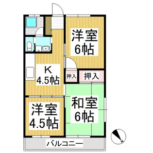 和合ハイツ【1階】の間取り