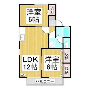 セジュール8たなか B棟【2階】の間取り