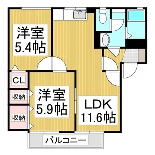 プラフォレメゾン B棟【1階】の間取り