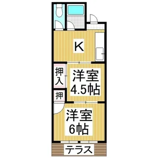 北島コーポ 東棟【1階】の間取り