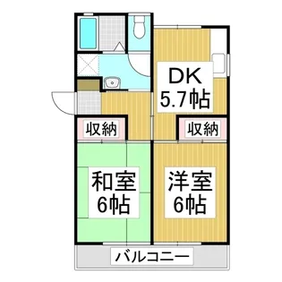 カーサ白楊【2階】の間取り