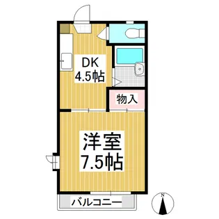 レーベン吉田【2階】の間取り