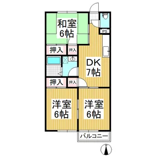 西澤コーポ B棟【2階】の間取り