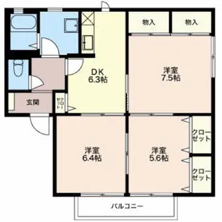 ディアスタカ B棟【2階】の間取り