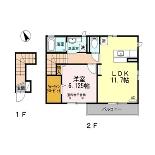 エスパシオ・y B棟【2階】の間取り