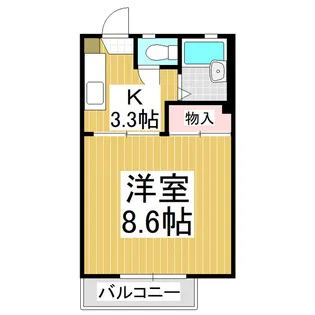 レーベン美里 A棟【1階】の間取り