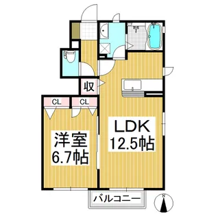 レジデンス A棟【1階】の間取り