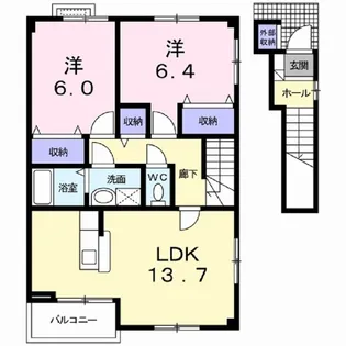 ジョナサン【2階】の間取り