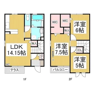 レザン・ガーデンB・C【1階】の間取り