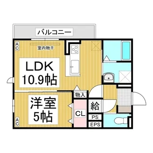 トリシア東和田 W棟【3階】の間取り