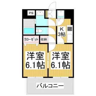 アーバンビュー南県【5階】の間取り