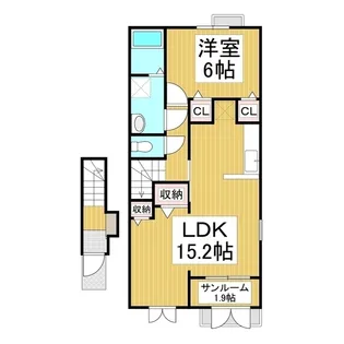 グラース聖徳【2階】の間取り