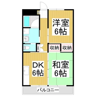 宮尾ハイツ【2階】の間取り