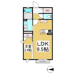 ヴィラ・ベルデ【1階】の間取り