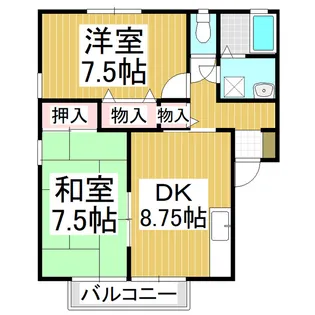 ロイヤル・ウイング B棟【2階】の間取り