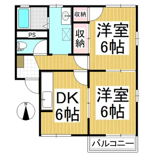 アトゥレ桐原【1階】の間取り