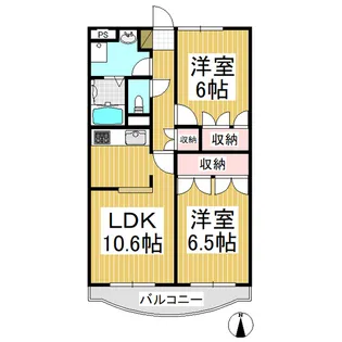 ブール・ド・ネージュ【1階】の間取り