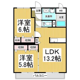 フォルテクレスト本郷【2階】の間取り