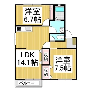 アートフレグランス【2階】の間取り
