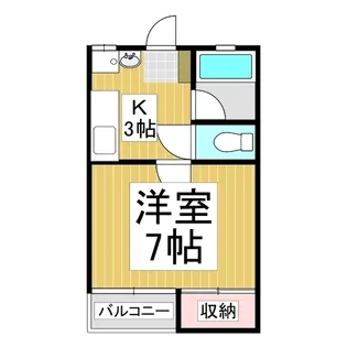 コーポワカツキ【2階】の間取り