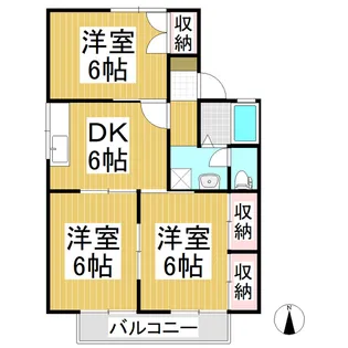 アイディル金子 A棟【2階】の間取り
