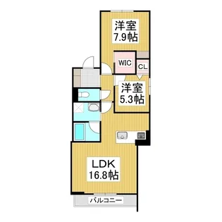 シャーメゾン妻科の杜【3階】の間取り