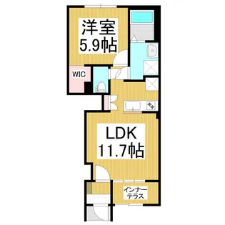 シェルル・城東【1階】の間取り