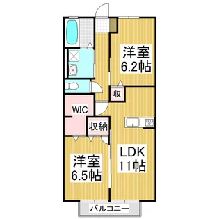 レオーナ高田【1階】の間取り