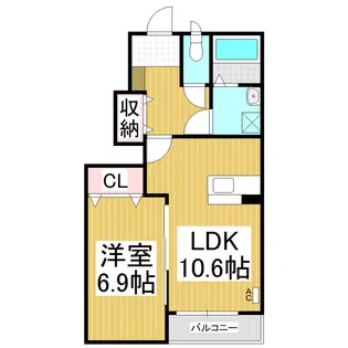 ルミエールM【1階】の間取り