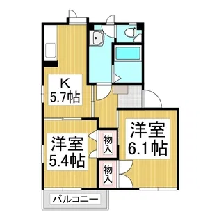 パルレ平林 C棟【2階】の間取り