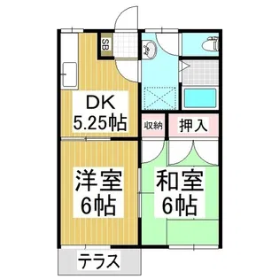 ピュアコーポ笠原 B棟【1階】の間取り