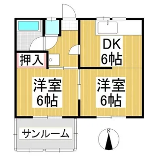 ハイツ宮西【1階】の間取り