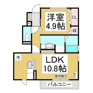 インテグラルとよの(06.07)【1階】の間取り