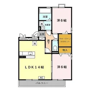 オッツ悠【1階】の間取り