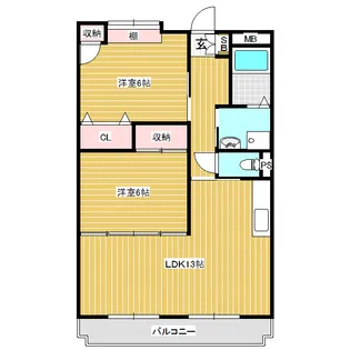 リンピア東山【2階】の間取り