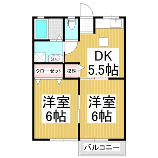 シェリール豊科【2階】の間取り