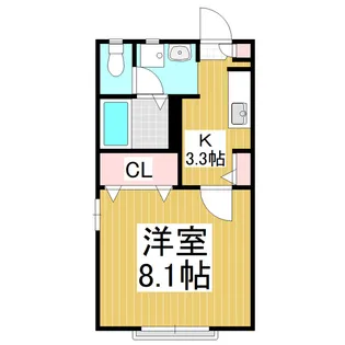 ディアス雅【2階】の間取り